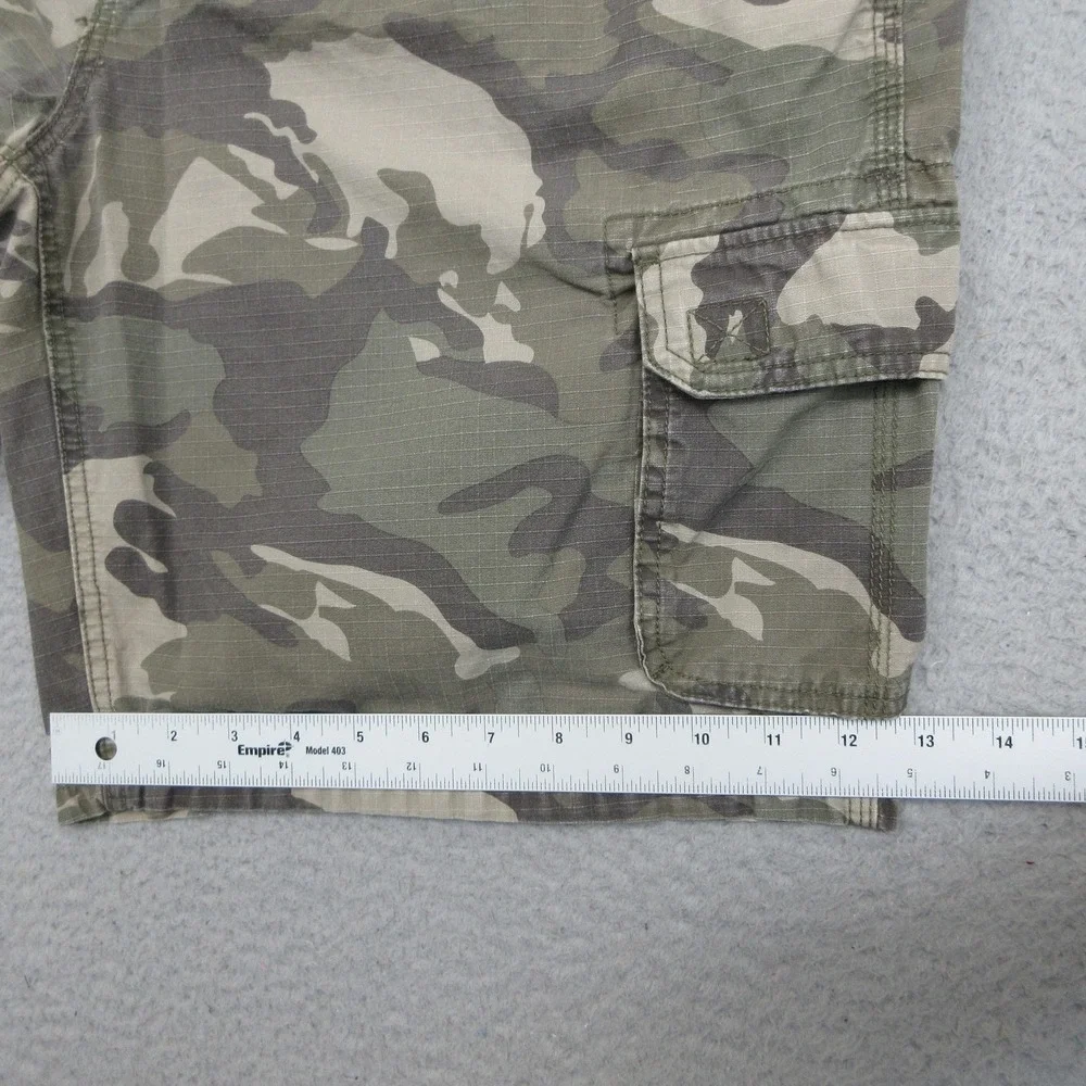 CE Schmidt Workwear Cargo Shorts Mens 40x11 Green Camo Cotton Ripstop Utility